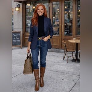 Rag& Bone navy blue striped M ptp 20” l 27”